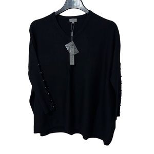 NWT Joseph A Oversized Sweater with Gold Button Detail Womens S